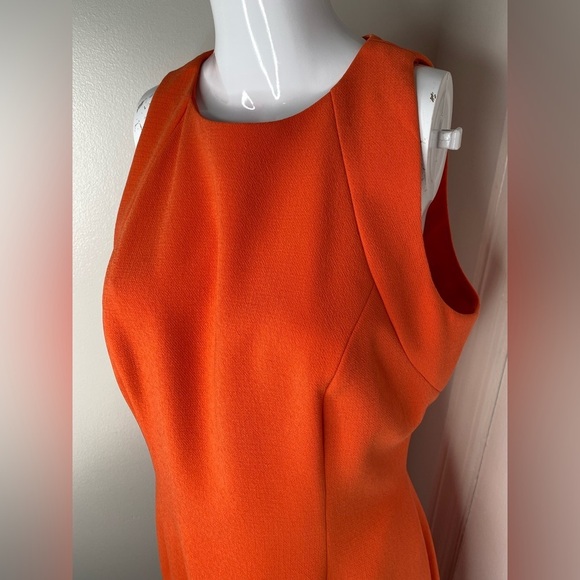 CARMEN MARC VALVO NWT 12 Elegant Orange Sleeveless Dress - Picture 7 of 7